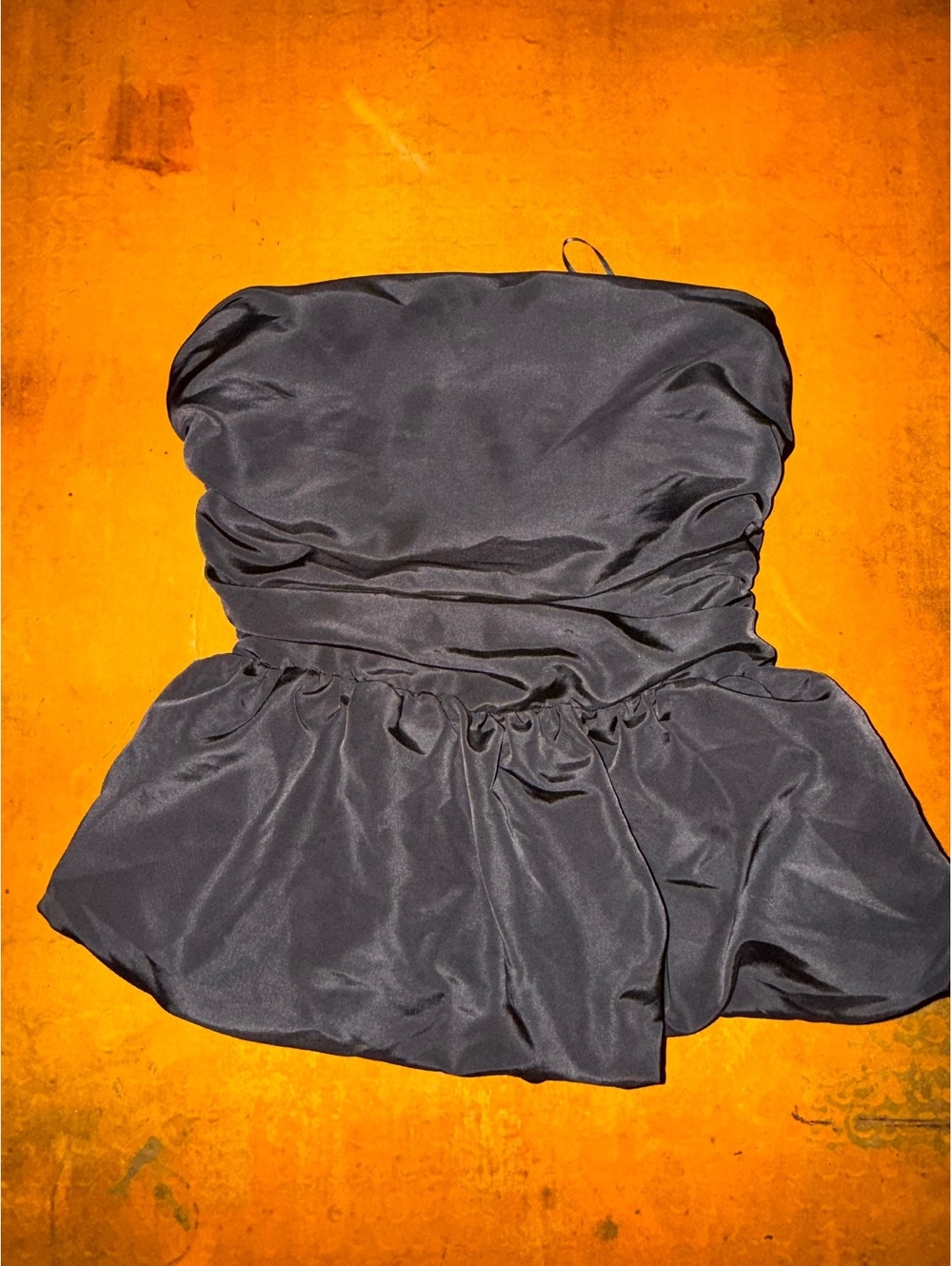 Steve Madden Black Strapless Peplum Mini top – Size Small